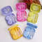 Mini Square Contact Lens Case With Mirror For Women Colorful Travel Eye Container Lens Box For Dail 0