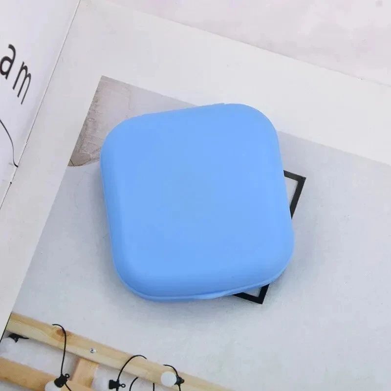 Mini Square Contact Lens Case With Mirror For Women Colorful Travel Eye Container Lens Box For Dail 5