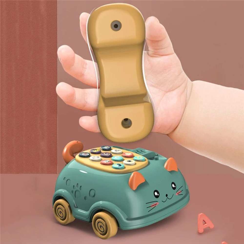 Montessori Baby Toys Musical Piano Phone Toy For Girls Educational Mobile Phone Toys For Kids Ages 1