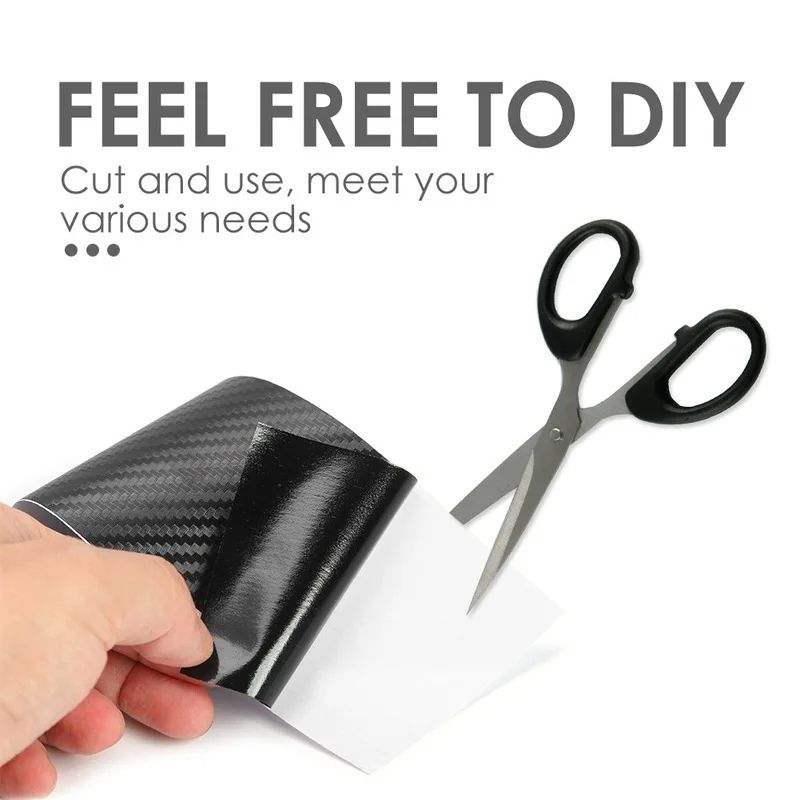 Anti Scratch Car Door Sill Protector Sticker Nano Carbon Fiber DIY Protection Strip For Auto Side M