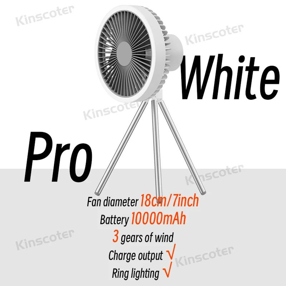 Camping Fan Rechargeable Desktop Portable Circulator Wireless Ceiling Electric Fan With Power Bank  7