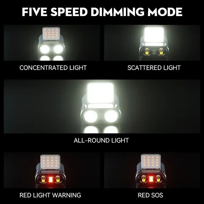 Sensor COB LED Headlamp Cap Clip Light USB Rechargeable Head Flashlight With Builtin Battery For Ca 1