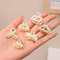 Small Rhinestone Pearls Geometric Metal Hair Claws For Women Mini Hair Clips Hairpins Sweet Hair Ac 6