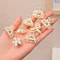 Small Rhinestone Pearls Geometric Metal Hair Claws For Women Mini Hair Clips Hairpins Sweet Hair Ac 7