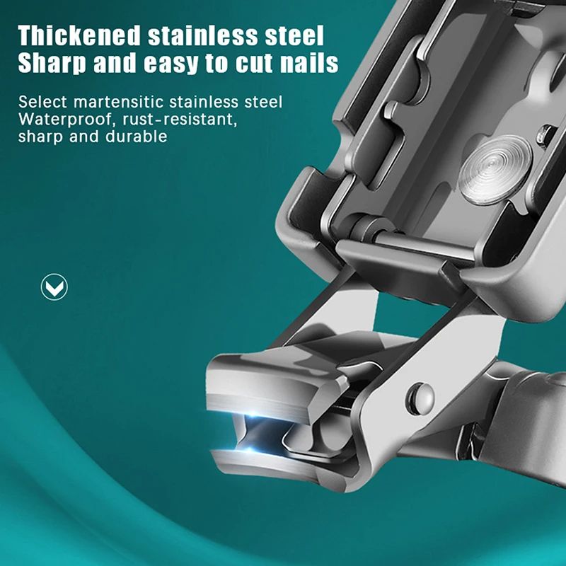 Portable Stainless Steel Nail Clippers Exquisite Foldable Nail Cutter With Keychain For Manicure Pe 2