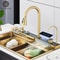 Luxury Golden Smart Kitchen Sink With Digital Display Integrated Faucet Temperature Control Water P 0