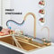 Luxury Golden Smart Kitchen Sink With Digital Display Integrated Faucet Temperature Control Water P 3