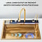 Luxury Golden Smart Kitchen Sink With Digital Display Integrated Faucet Temperature Control Water P 4