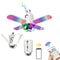 LED Bulb Fan Blade FourLeaf Music Lamp Bluetooth Speaker Foldable LED Light Bulb With Remote Contro 1
