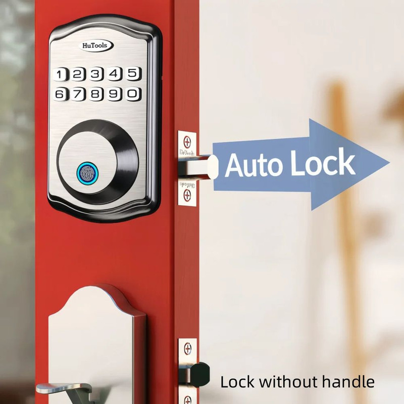 Smart Keypad Door Lock With Fingerprint Entry Touch Locking 20 User Codes Easy To Install Program K 0