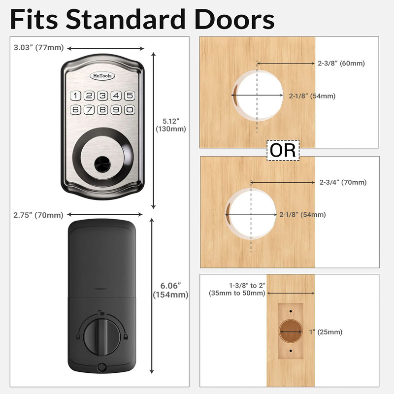 Smart Keypad Door Lock With Fingerprint Entry Touch Locking 20 User Codes Easy To Install Program K 1
