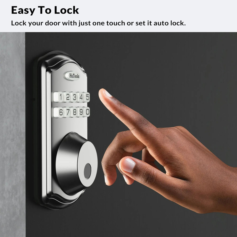 Smart Keypad Door Lock With Fingerprint Entry Touch Locking 20 User Codes Easy To Install Program K 4