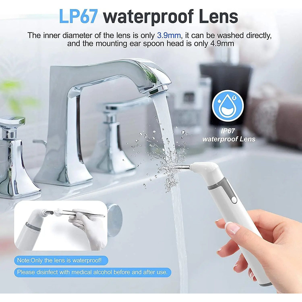 Wireless Otoscope Ear Camera With Dual View UltraThin 720P HD WiFi Ear Scope For Kids Adult 6 LED L 2