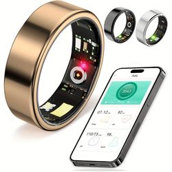smart ring for sleep tracking & motion monitoring compatible with iphone android – ideal smart gift for women & men