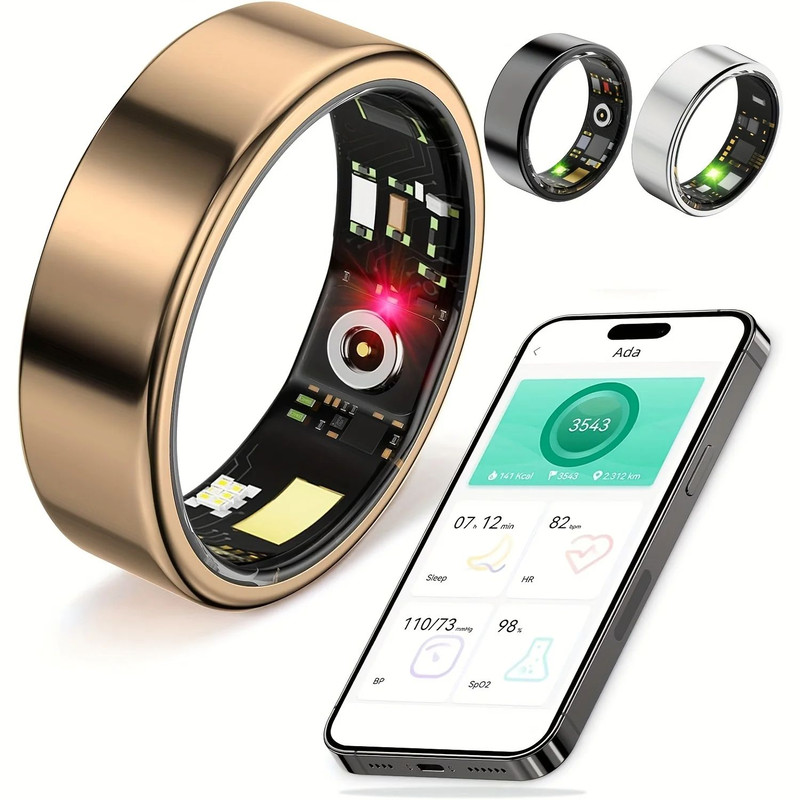 Smart Ring For Sleep Tracking Motion Monitoring Compatible With IPhone Android Ideal Smart Gift F 0