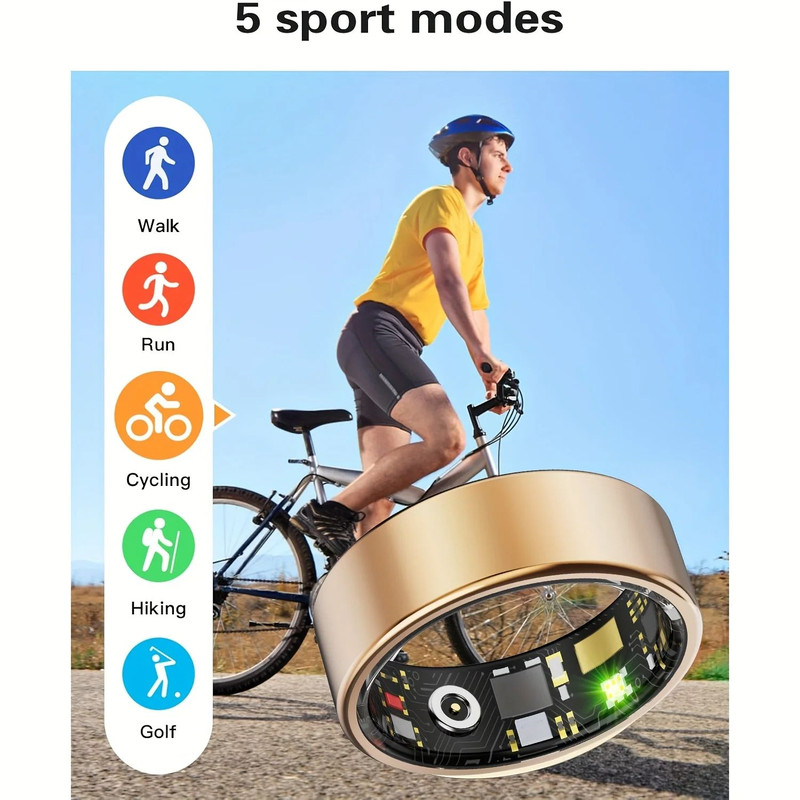 Smart Ring For Sleep Tracking Motion Monitoring Compatible With IPhone Android Ideal Smart Gift F 4