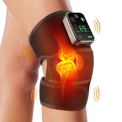 knee heating massager with vibration heat therapy joint physiotherapy hot compress for knee, elbow shoulder pain relief