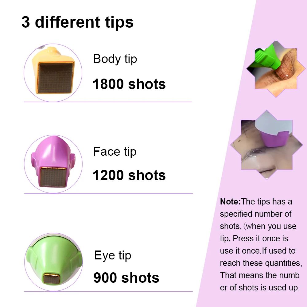 Replacement Tips For Skin Rejuvenation Machine Body Face Eye Cartridges Skin Care Tools Beauty Inst 2