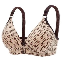 women comfortable printed mum bra, lightweight, wireless thin section brassiere for moms
