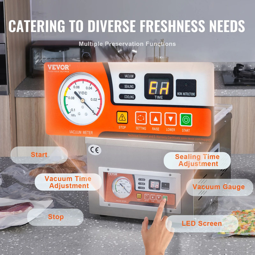 Chamber Vacuum Sealer Heavy Duty Kitchen Vacuum Packing Machine For Home Meats Marinades  Wet Foods 2