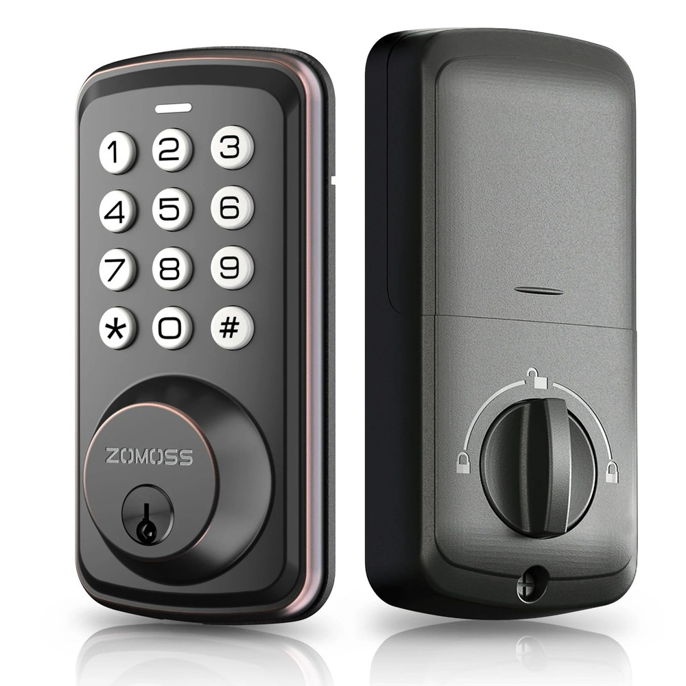 ZOMOSS Smart Keypad Door Lock Digital Code Keyless Entry With AntiPeeking Password Auto Lock Easy I