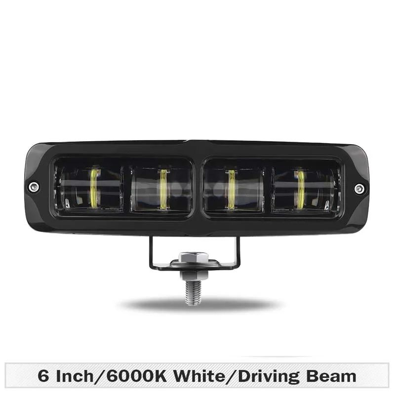 6D LED Light Bar Yellow White Fog Light LED Work Light For Car Motorcycle Offroad ATV Truck Tractor 6