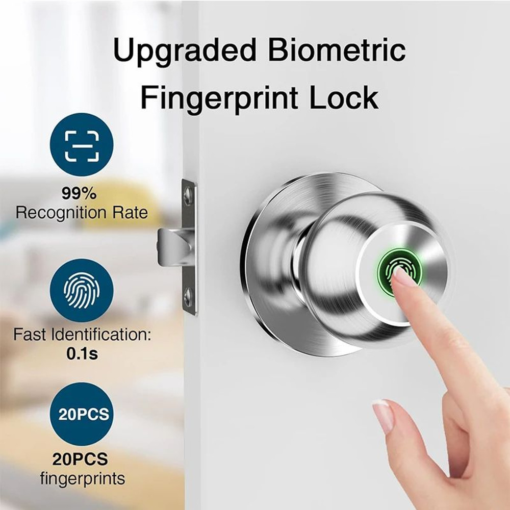 CIEPOJIET Bluetooth Smart Lock Tuya Fingerprint Door Lock With Keyless Entry Secure Tuya App Key C 3
