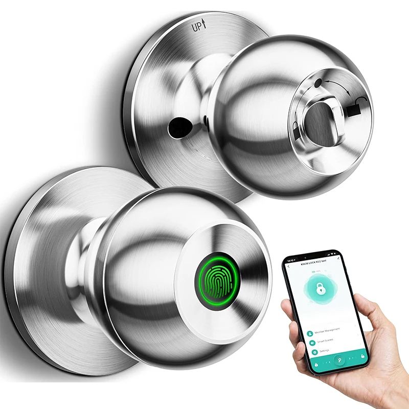 CIEPOJIET Bluetooth Smart Lock Tuya Fingerprint Door Lock With Keyless Entry Secure Tuya App Key C 7