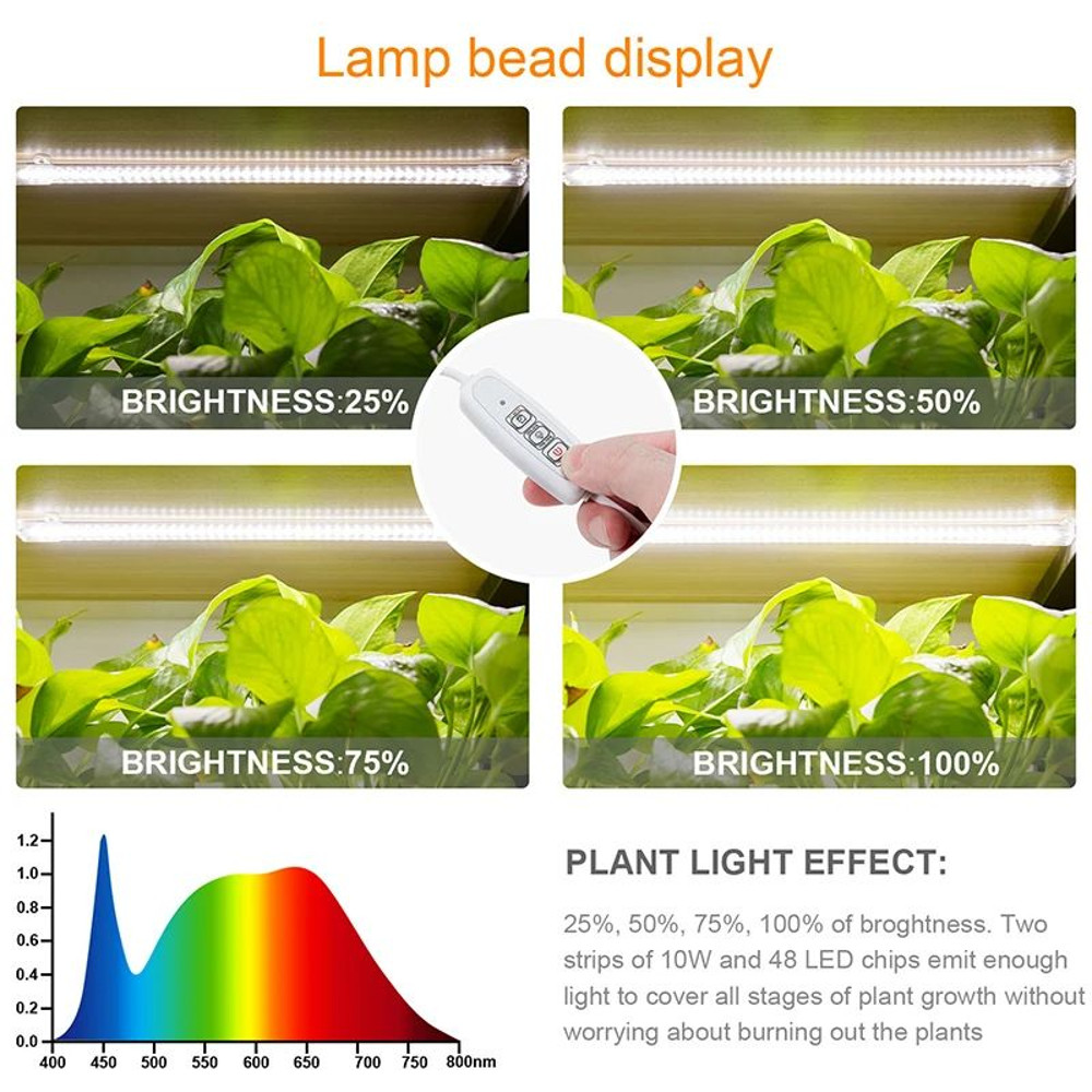 Full Spectrum Indoor LED Grow Light USB Timer Phytolamp For Hydroponics Seedlings Herbs Houseplant 3