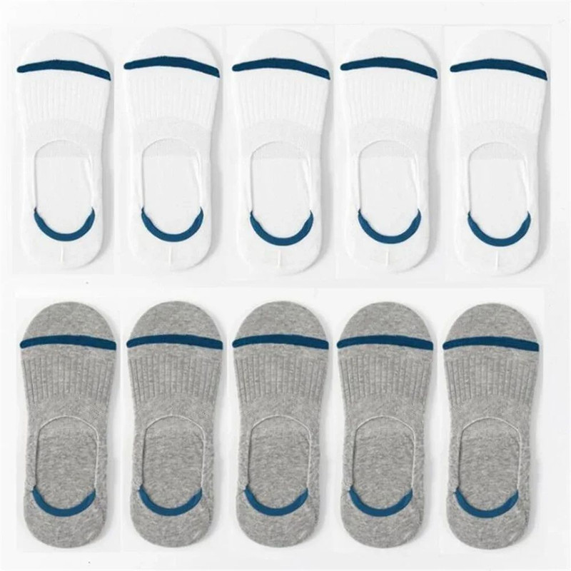 Men Cotton Boat Socks Summer Silicone Non Slip Invisible Thin SweatAbsorbing Male Ankle Sock Slippe 7