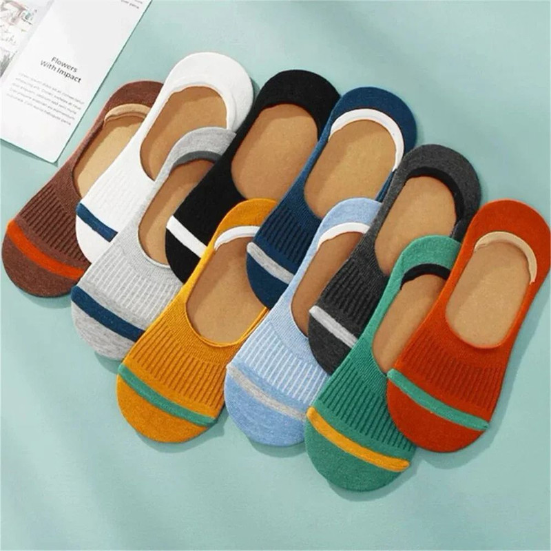 Men Cotton Boat Socks Summer Silicone Non Slip Invisible Thin SweatAbsorbing Male Ankle Sock Slippe 6