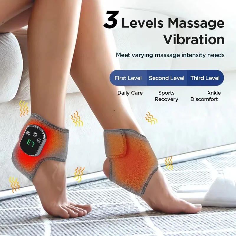 Electric Heating Wrist Guard With Levels Hot Compress Rechargeable Massage Wrist Brace Ankle Wrap