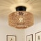 Ceiling Lights Rattan Chandelier Light Fixture Hand Woven Flush Mount Boho Pendant For Bedroom Kitc 0