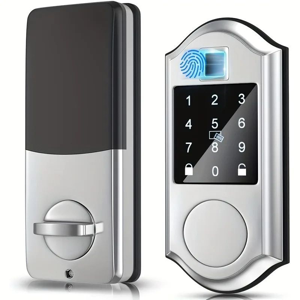 CIEPOJIT Smart Fingerprint Deadbolt Door Lock Electric Keyless Entry Door Lock With Auto Lock Keypa 6