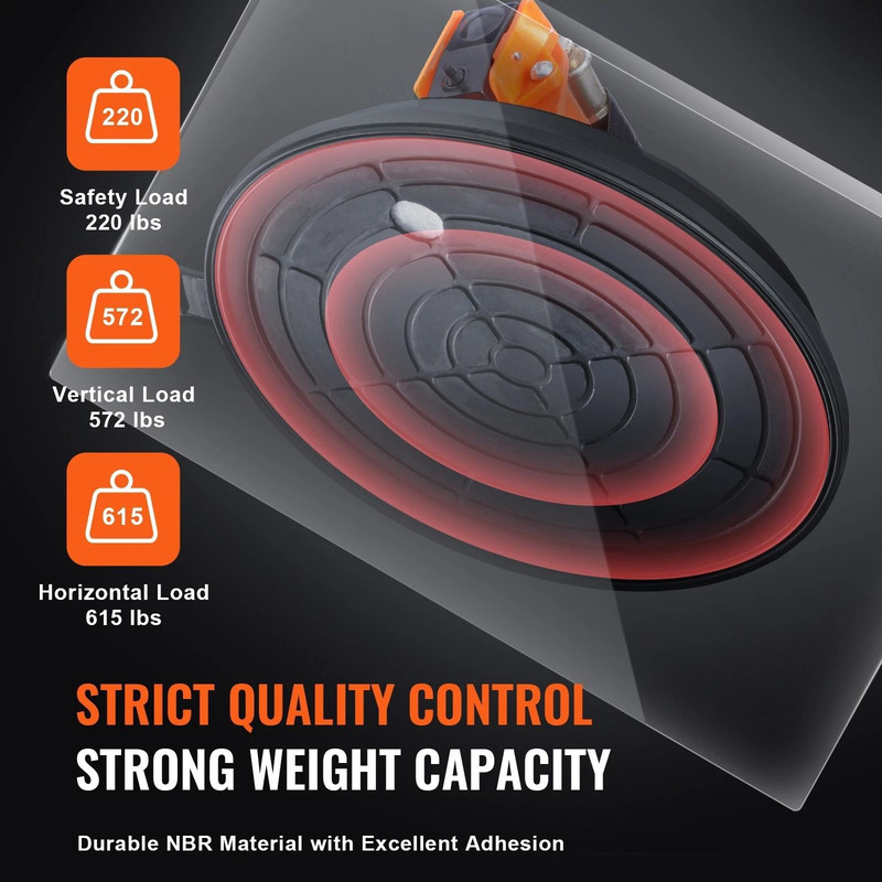 Industrial Grade Vacuum Suction Cup Glass Lifter 8 615 Lbs With ABS Handle PP Box HeavyDuty LeakPro 10