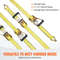 4 Pack Ratchet Tie Down Straps 10000 Lbs Breaking Strength 2 X 27 Heavy Duty Straps With Double J H 2