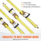 4 Pack Ratchet Tie Down Straps 10000 Lbs Breaking Strength 2 X 27 Heavy Duty Straps With Double J H 2