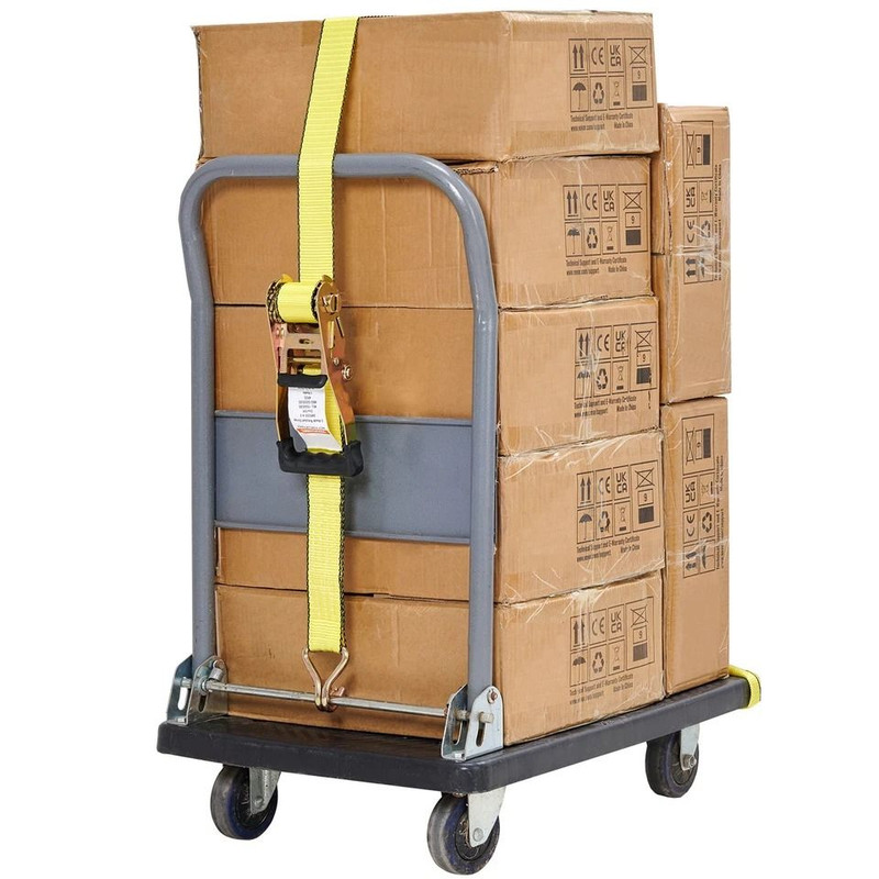 4 Pack Ratchet Tie Down Straps 10000 Lbs Breaking Strength 2 X 27 Heavy Duty Straps With Double J H 8