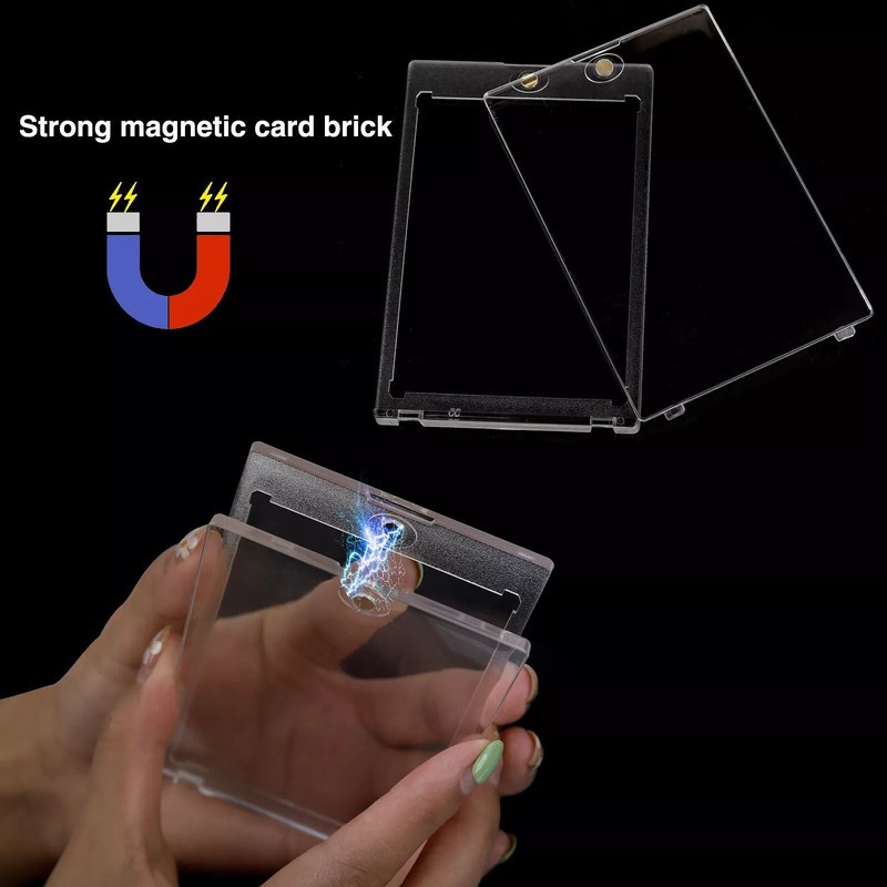 30 Pack Magnetic Card Holders 35pt OneTouch Trading Sports Card Protectors With Hard UV Protection 3