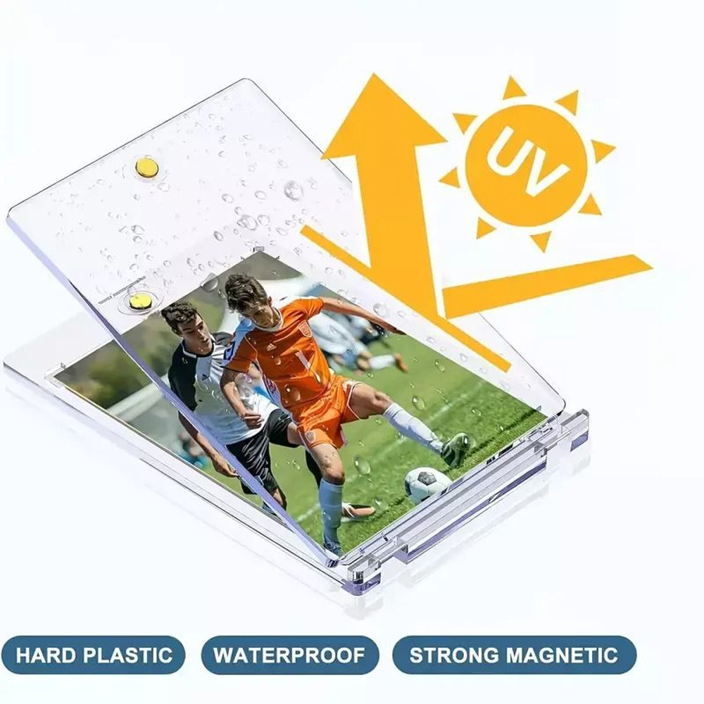 30 Pack Magnetic Card Holders 35pt OneTouch Trading Sports Card Protectors With Hard UV Protection 7