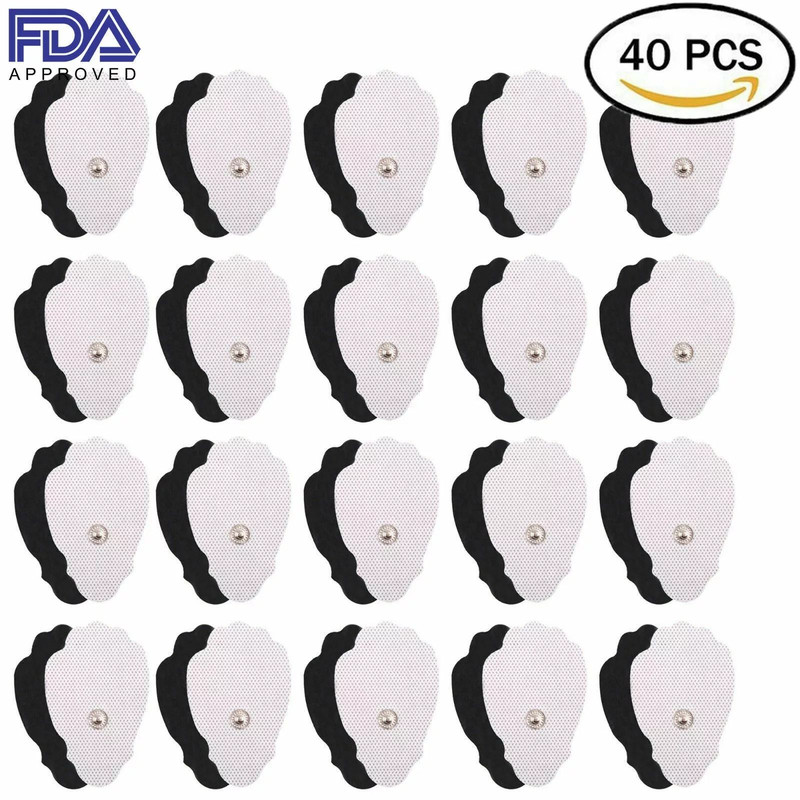 40 Replacement Electrode Pads For TENS Units Super Value Snap TENS Electrodes 4