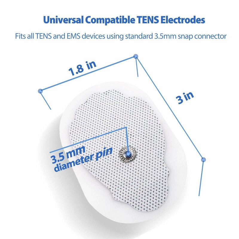 40 Replacement Electrode Pads For TENS Units Super Value Snap TENS Electrodes 6