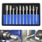 Tungsten Carbide Rotary Burr Set 10pc 18 Shank Drill Bits For Engraving Grinding Shaping 3