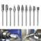 Tungsten Carbide Rotary Burr Set 10pc 18 Shank Drill Bits For Engraving Grinding Shaping 5