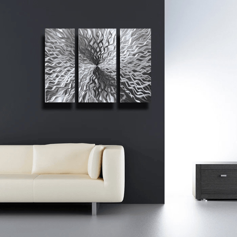 Modern Abstract Metal Wall Sculpture Art Contemporary Painting Home Decor 2