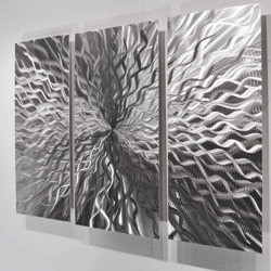 modern abstract metal wall sculpture art, contemporary painting home decor