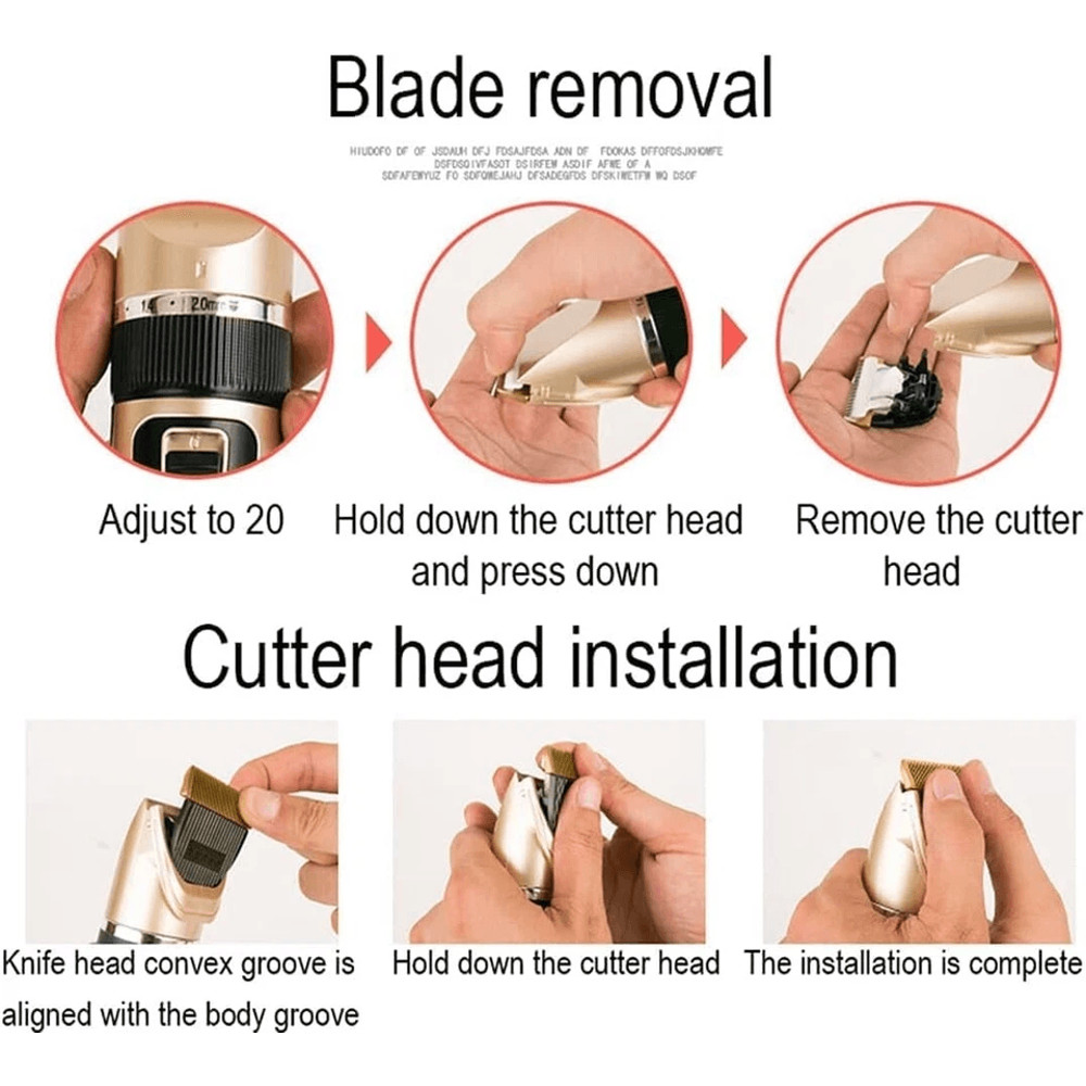 Dog Cat Pet Grooming Kit Rechargeable Cordless Electric Hair Clipper Trimmer Set With Dual Blades L 5