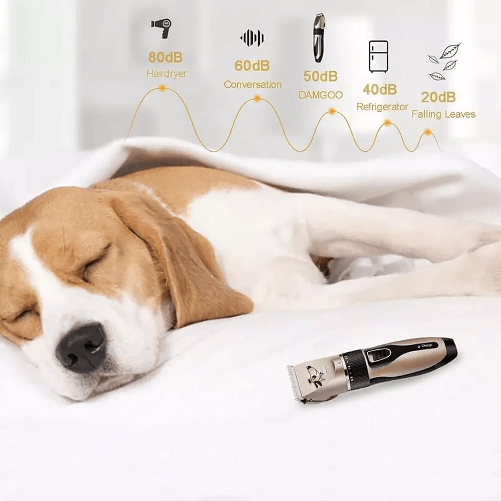 Dog Cat Pet Grooming Kit Rechargeable Cordless Electric Hair Clipper Trimmer Set With Dual Blades L 4