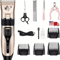 Dog Cat Pet Grooming Kit Rechargeable Cordless Electric Hair Clipper Trimmer Set With Dual Blades L 0