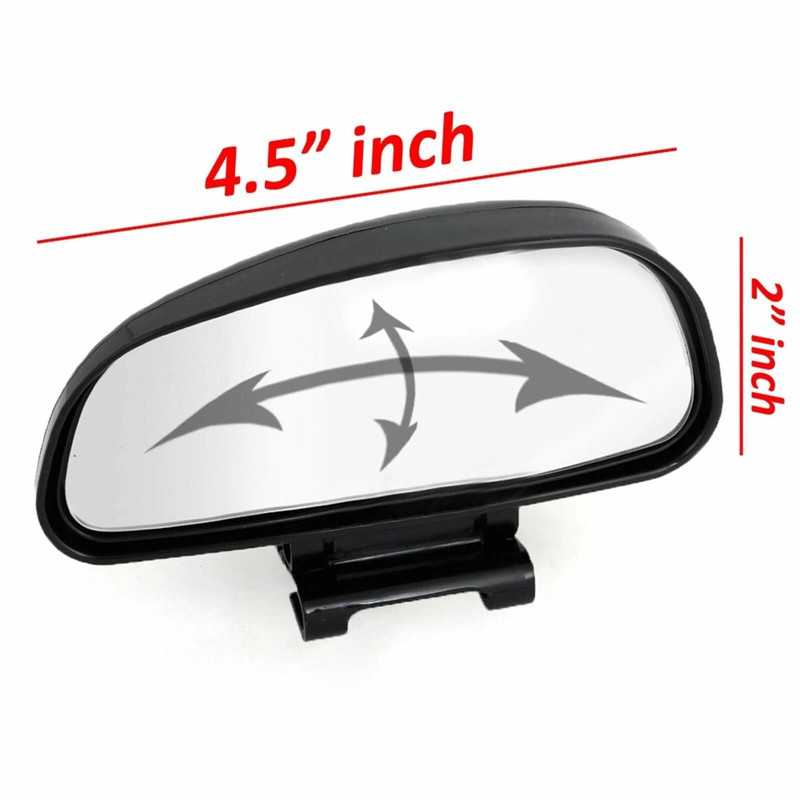 Car Blind Spot Mirror Extra Large Adjustable Wide Angle AddOn For DriverPassenger Side 2